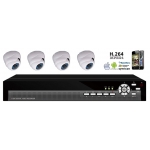 420TVL 4 Camera CCTV Camera DVR Kit with Mobile and Internet Access Inc. IR Camera Network DVR and 500G Seagate Hard Drive
